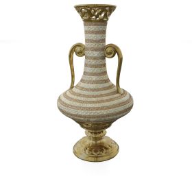 Golden Floral Tall Vase