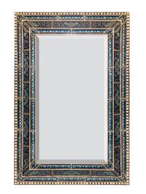 Peruvian Painted Glass Argento Mirror