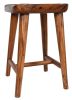 Contoured Seat Suar Wood Counter Stool