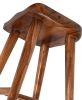 Contoured Seat Suar Wood Counter Stool