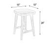 Contoured Seat Suar Wood Counter Stool