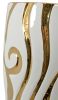 Golden Zebra With White Vase 20 Inch