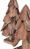 Teak Wood Pine Tree in a Stand Set of 2