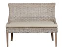 Alfresco Bench Kuba Weave White Wash