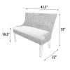 Alfresco Bench Kuba Weave White Wash