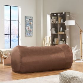 Rosella Modern Microfiber 8 Foot Bean Bag, French Roast Brown