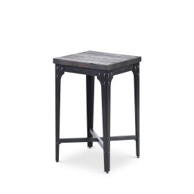 Rustic Industrial Lift-Top End Table - Highly Distressed Top and Base, Metal Structure - Locking Casters, Functional Design