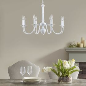 8-Light Traditional Metal Chandelier