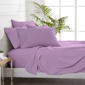 6 Piece Sheet Set, Microfiber, 2 Extra Pillowcases, Cal King (Actual Color: Lavender)