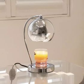 Dopamine Fragrance Lamp Wax Melting Lamp Bedroom Bedside Lamp Advanced Sense Ambience Light Gift Decoration Night Light (Option: Silver Timer Switch-US)